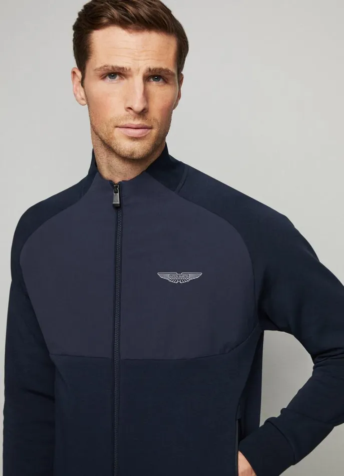 Men Sweatshirts Hackett London Aston Martin Sports Jacket Navy