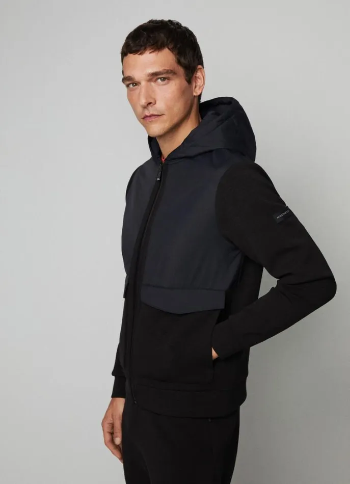 Men Sweatshirts Hackett London Hackett Sport Classic Fit Jacket Black