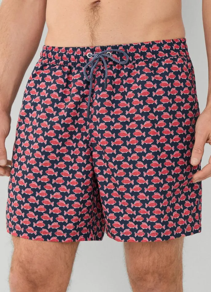 Men Swimwear Hackett London Fish Swim Shorts Red