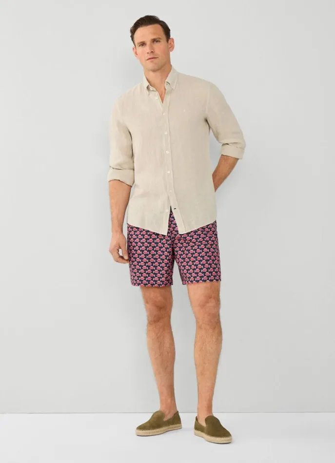 Men Swimwear Hackett London Fish Swim Shorts Red