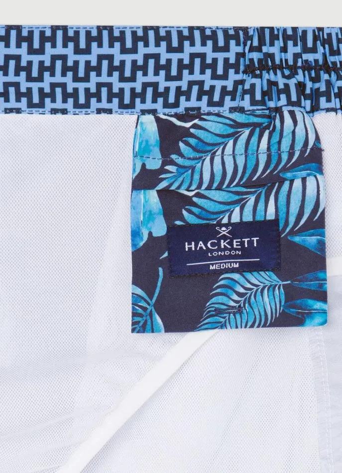 Men Swimwear Hackett London Leaf Swim Shorts Navy