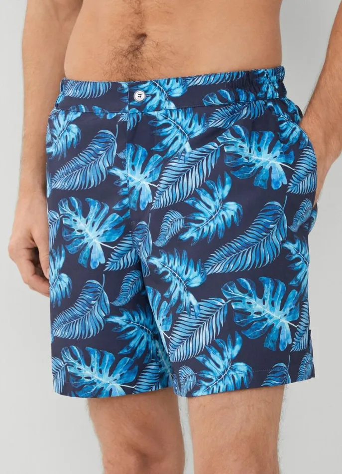Men Swimwear Hackett London Leaf Swim Shorts Navy