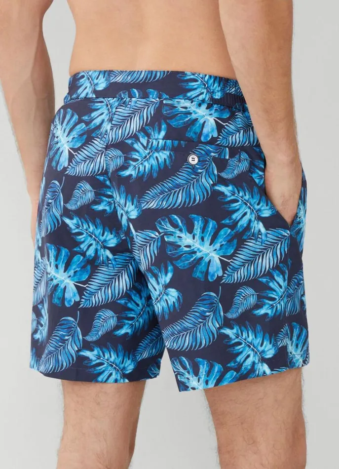 Men Swimwear Hackett London Leaf Swim Shorts Navy