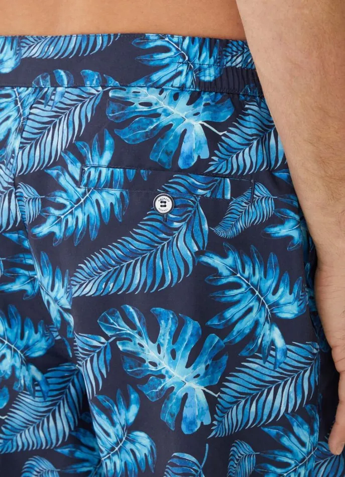 Men Swimwear Hackett London Leaf Swim Shorts Navy