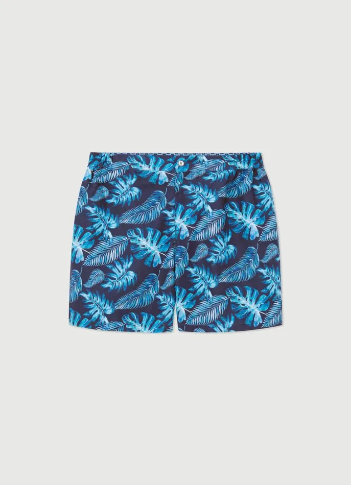 Men Swimwear Hackett London Leaf Swim Shorts Navy