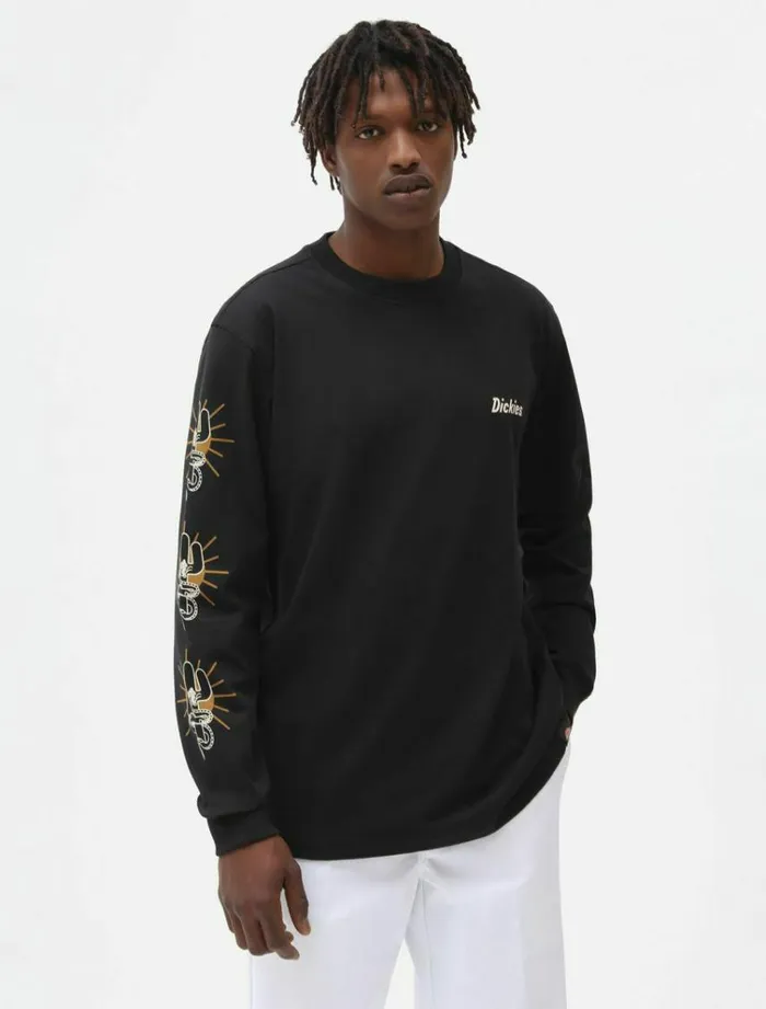 Men TShirts Dickies Bettles Long Sleeve TShirt Black