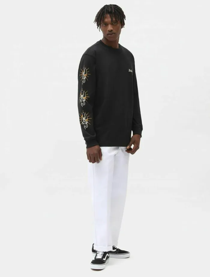 Men TShirts Dickies Bettles Long Sleeve TShirt Black