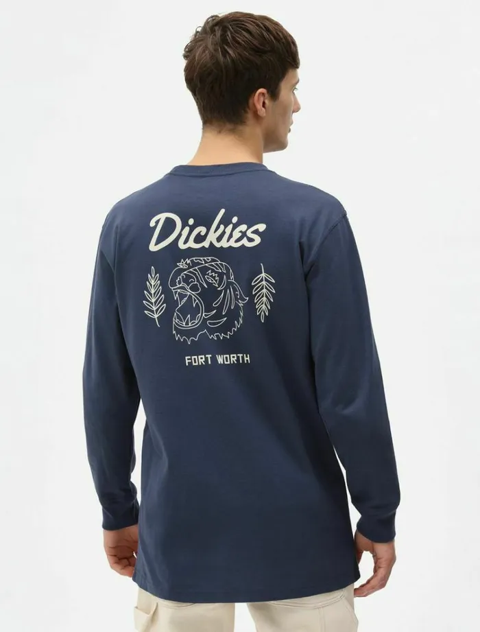 Men TShirts Dickies Halma LongSleeve TShirt Navy Blue