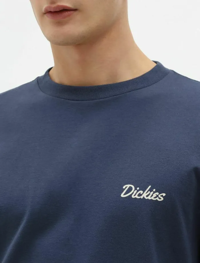 Men TShirts Dickies Halma LongSleeve TShirt Navy Blue