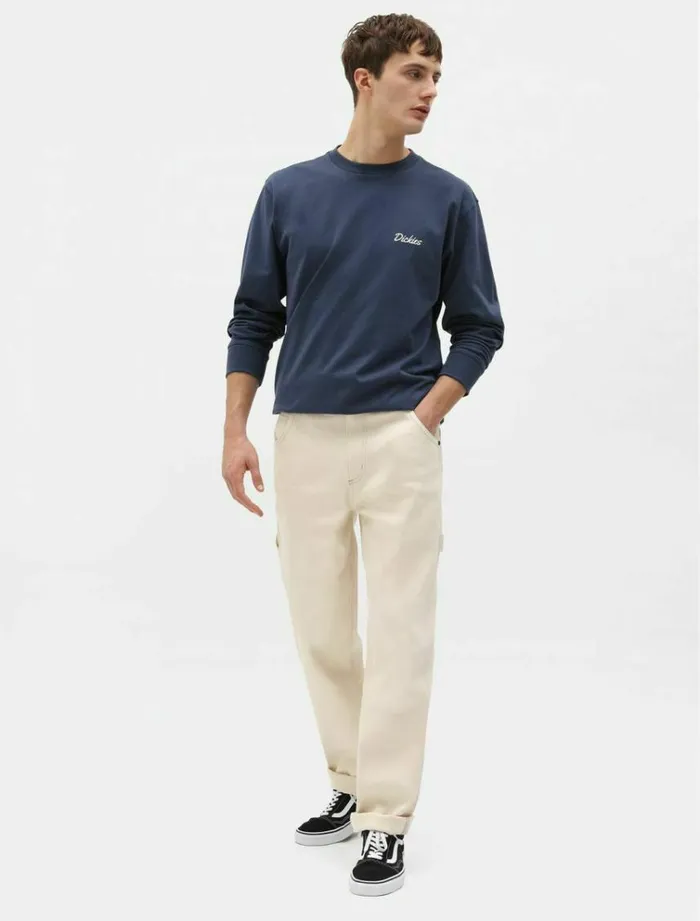 Men TShirts Dickies Halma LongSleeve TShirt Navy Blue