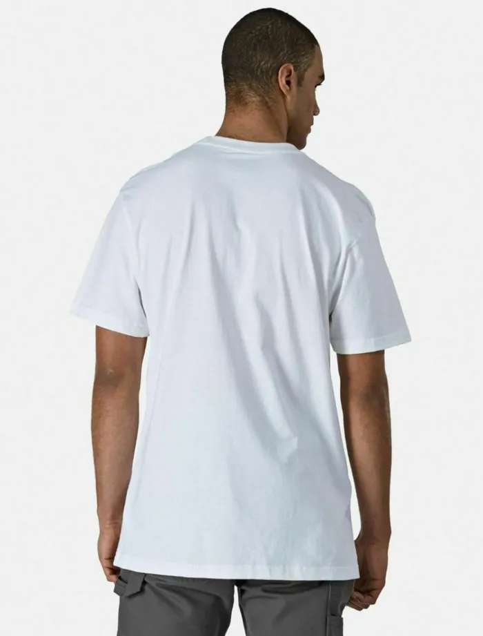 Men TShirts Dickies Short Sleeve Pocket Cotton TShirt White