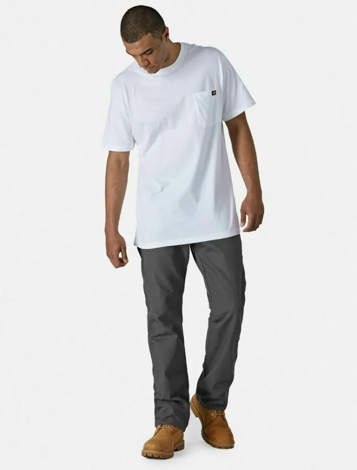 Men TShirts Dickies Short Sleeve Pocket Cotton TShirt White