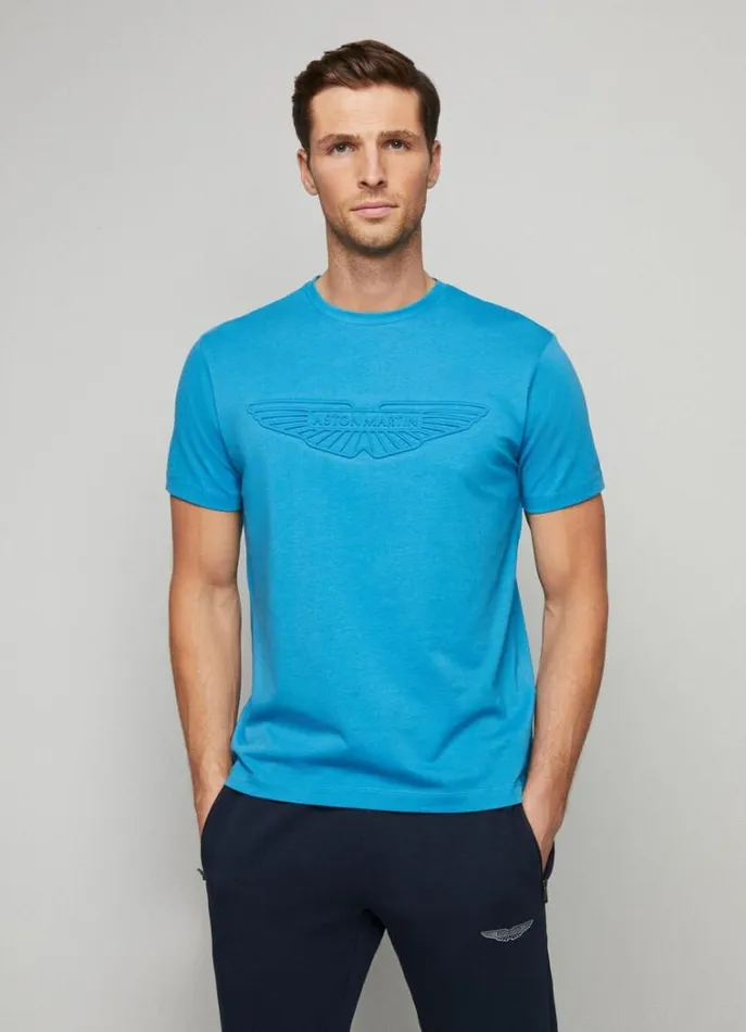 Men Tshirts Hackett London Aston Martin Classic Fit TShirt Hypa Blue