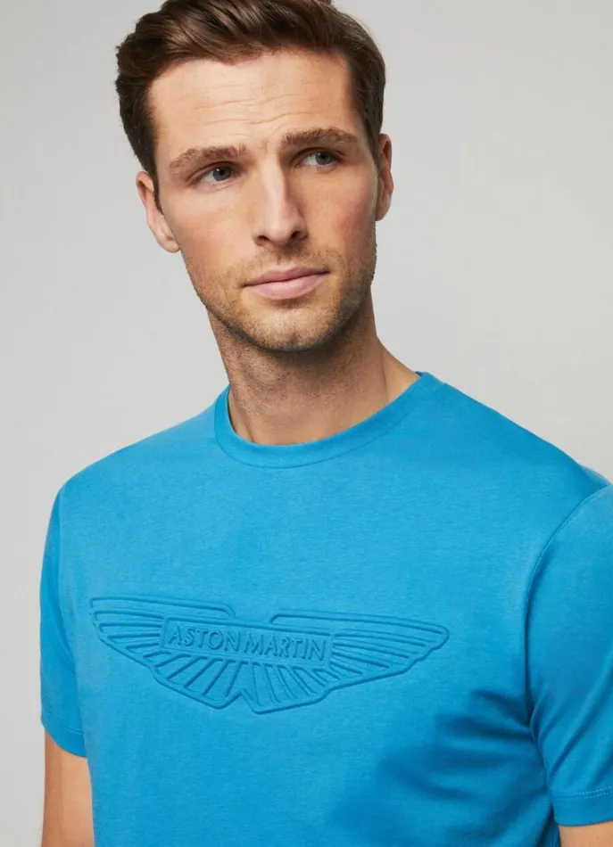 Men Tshirts Hackett London Aston Martin Classic Fit TShirt Hypa Blue