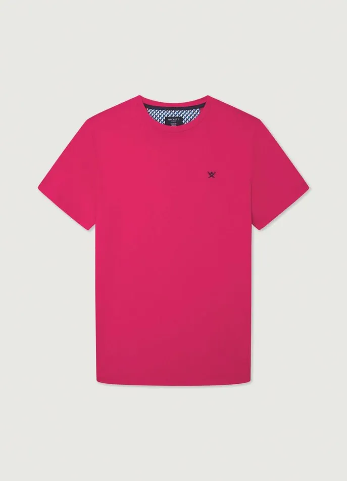 Men Tshirts Hackett London Classic Fit Beach TShirt Fuchsia