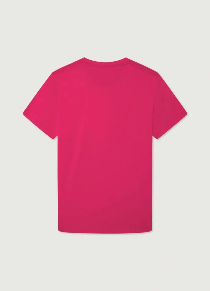 Men Tshirts Hackett London Classic Fit Beach TShirt Fuchsia