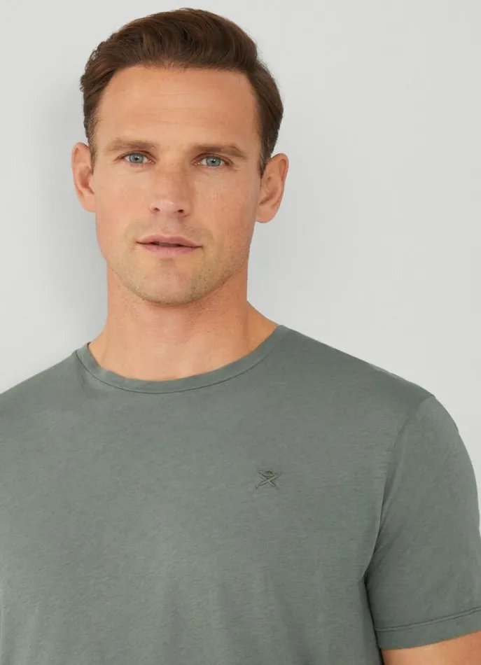 Men Tshirts Hackett London Classic Fit Dyed TShirt Khaki