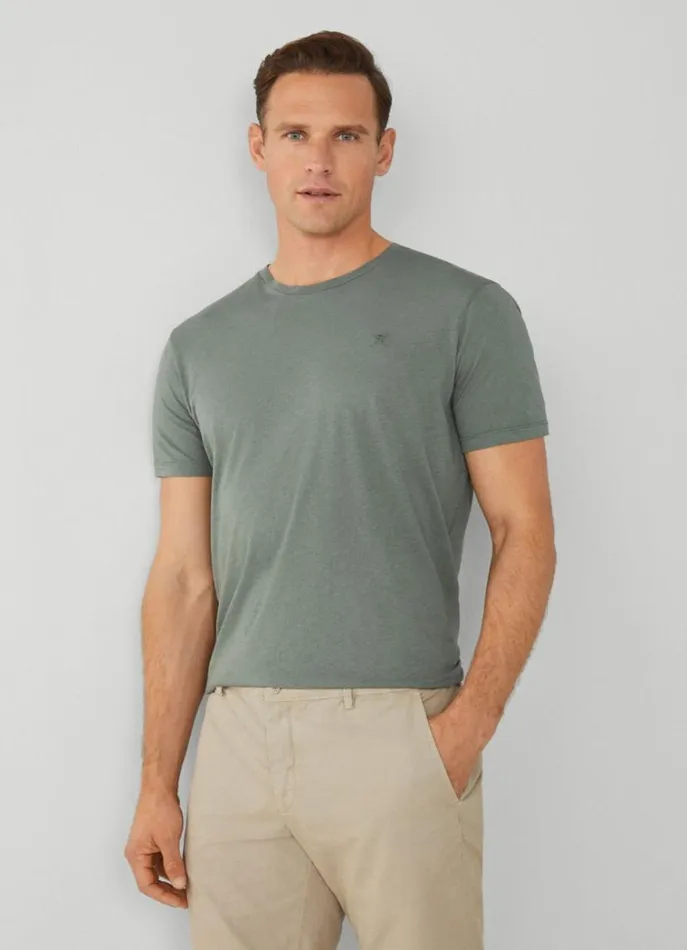Men Tshirts Hackett London Classic Fit Dyed TShirt Khaki