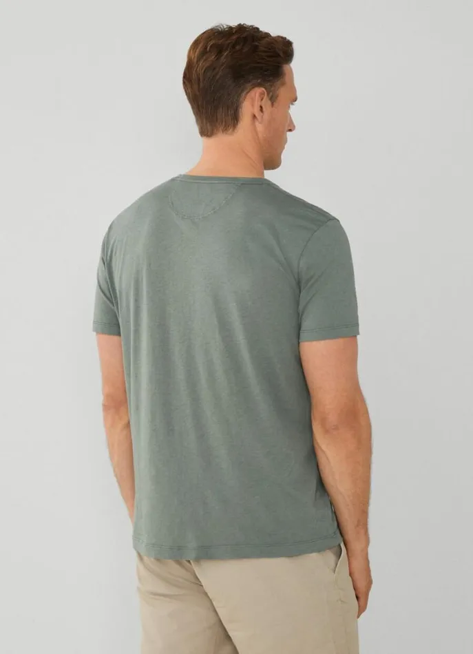 Men Tshirts Hackett London Classic Fit Dyed TShirt Khaki