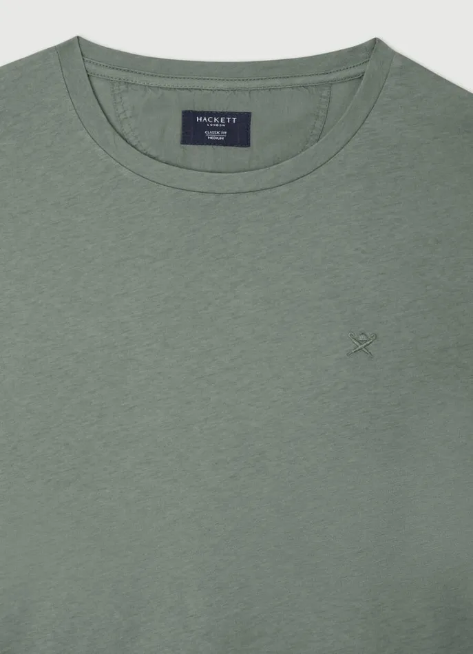 Men Tshirts Hackett London Classic Fit Dyed TShirt Khaki