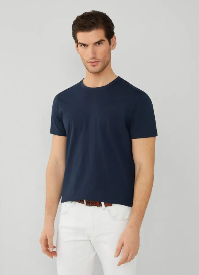 Men Tshirts Hackett London Classic Fit TShirt Navy