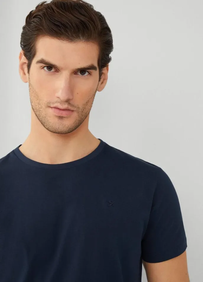 Men Tshirts Hackett London Classic Fit TShirt Navy