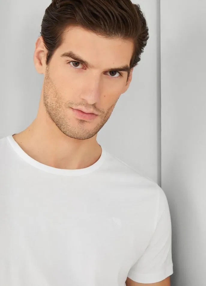 Men Tshirts Hackett London Classic Fit TShirt White