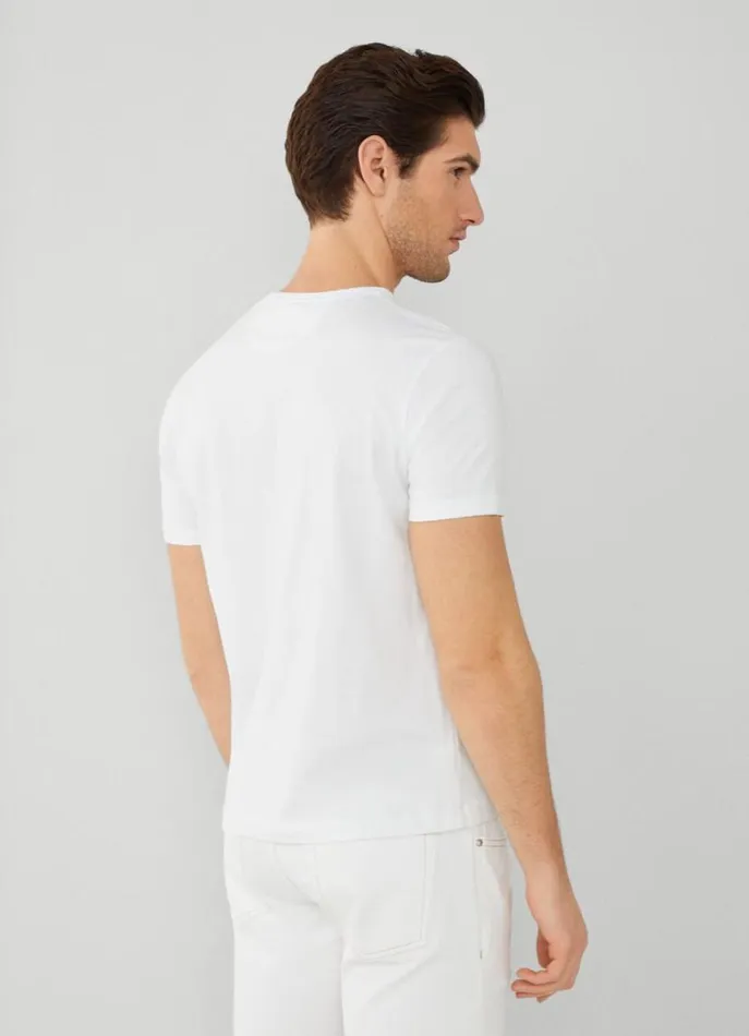 Men Tshirts Hackett London Classic Fit TShirt White