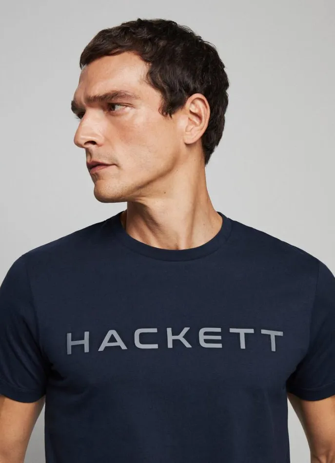 Men Tshirts Hackett London Hackett Sport Classic Fit TShirt Navygrey