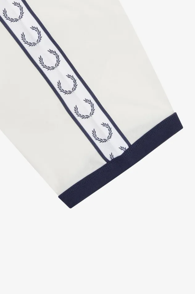 Men Taped Ringer TShirt Snow White Fred Perry TShirts