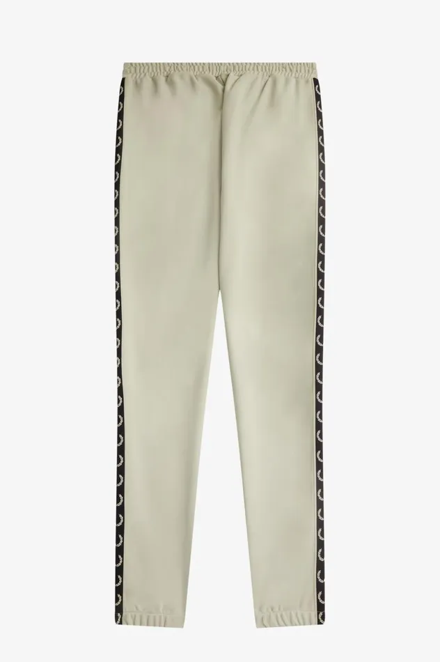 Men Taped Track Pants Light Oysterblack Fred Perry Tracksuits