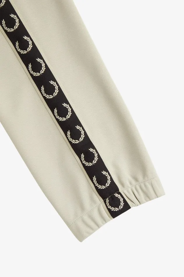 Men Taped Track Pants Light Oysterblack Fred Perry Tracksuits