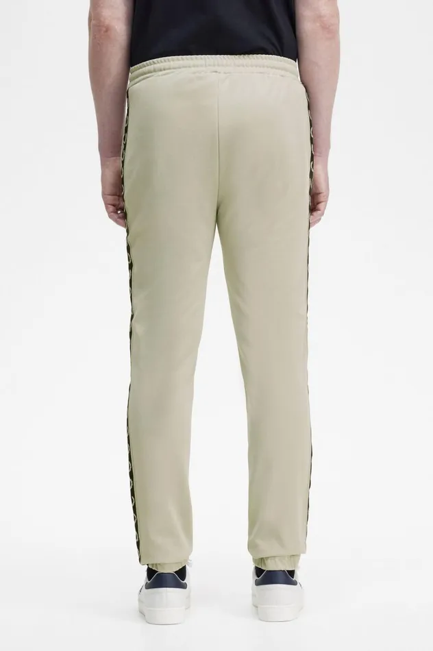Men Taped Track Pants Light Oysterblack Fred Perry Tracksuits