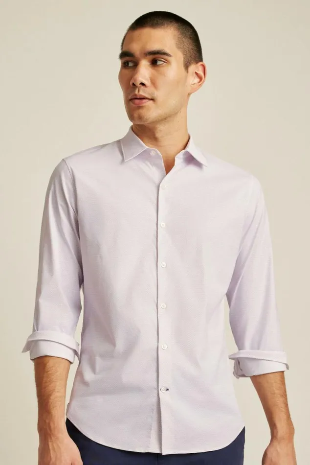 Men Tech Button Down Shirt Lilac Astor Geo Bonobos Business Casual Shirts