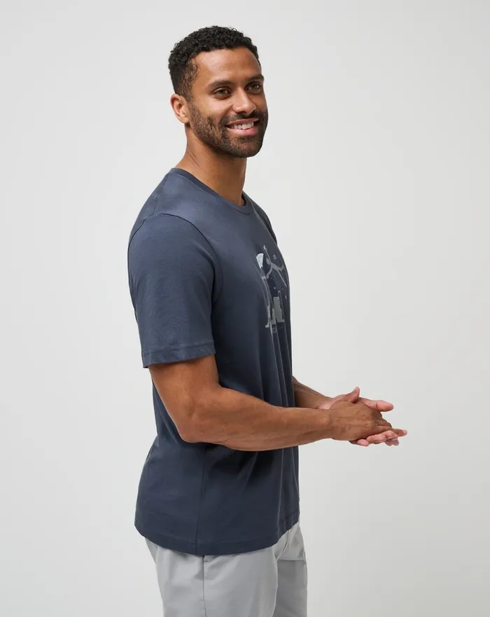 Men Tees TravisMathew 44 REPRESENT 20 TEE Mood Indigo