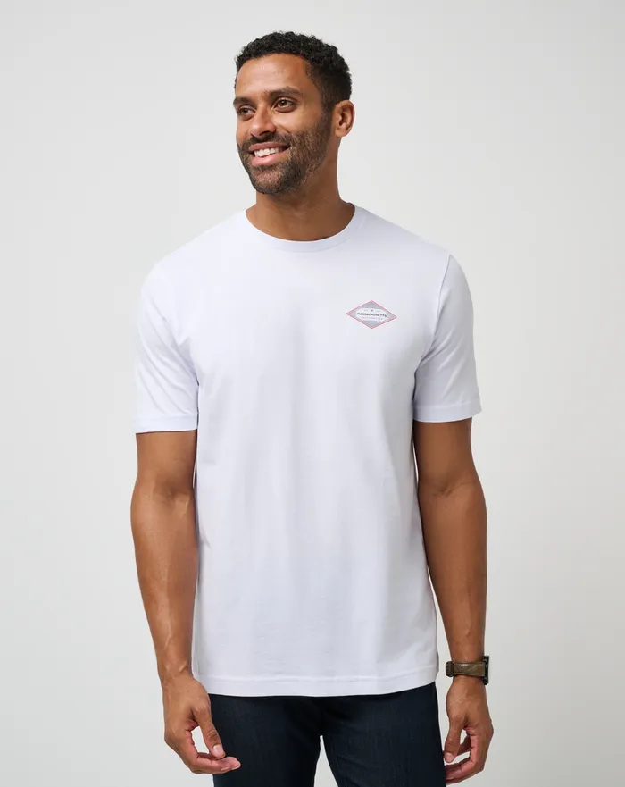 Men Tees TravisMathew FOR SURE TEE White