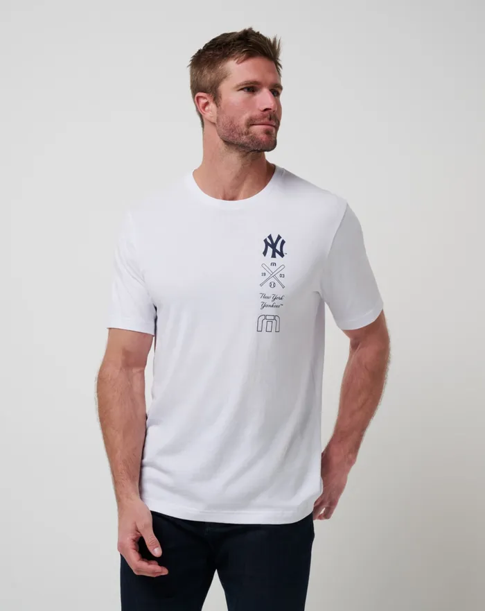 Men Tees TravisMathew NEW YORK YANKEES SUNSET SLAM 20 TEE White