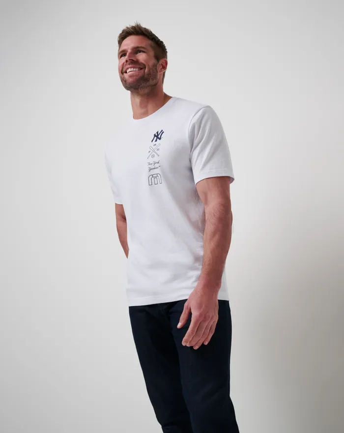Men Tees TravisMathew NEW YORK YANKEES SUNSET SLAM 20 TEE White
