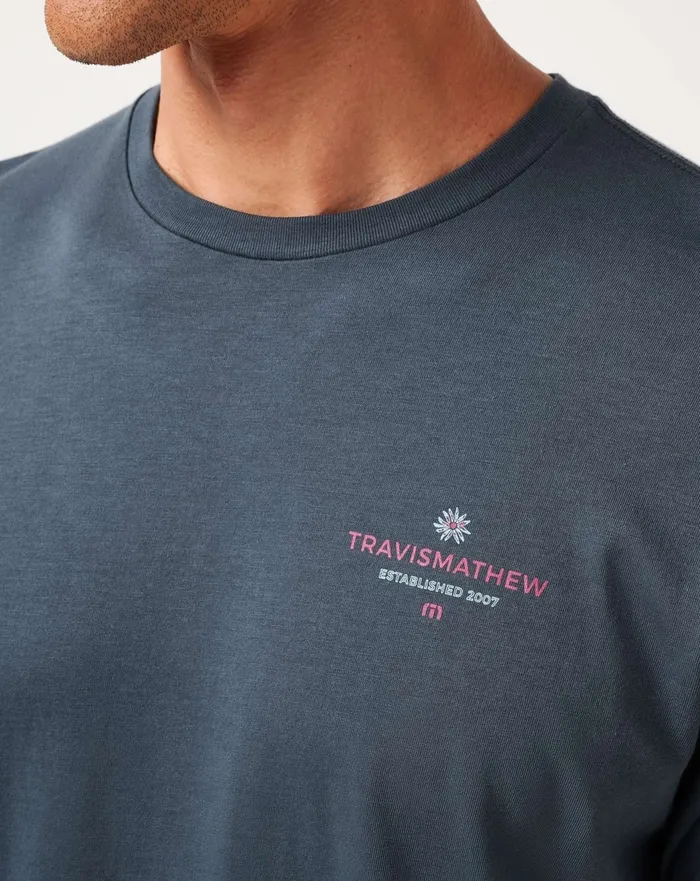 Men Tees TravisMathew PIECE OF PARADISE TEE Mood Indigovintage Indigo