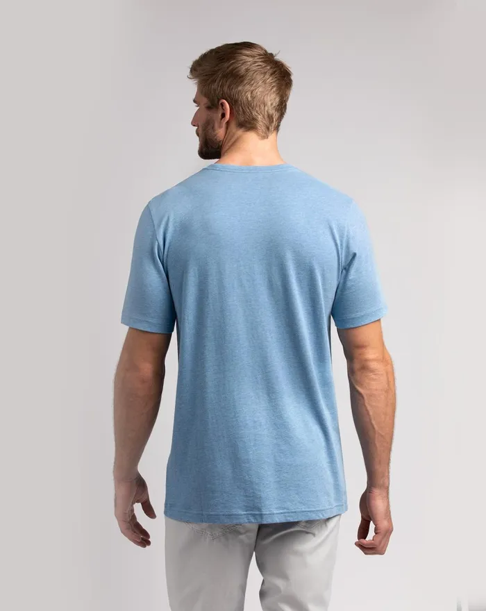 Men Tees TravisMathew REVERE REVERE TEE Heather Blue