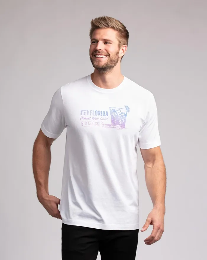 Men Tees TravisMathew SPRING BREAK TEE White