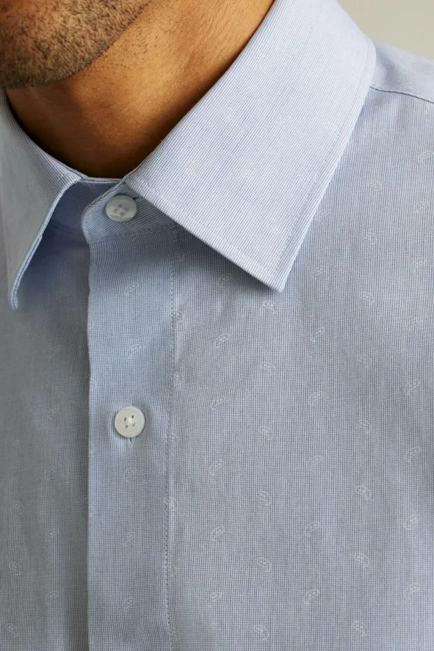 Men The Desk To Dinner Shirt Blue Textured Paisley Bonobos Business Casual Shirts