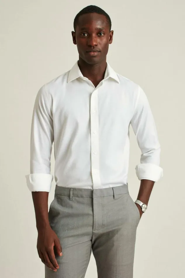 Men The Desk To Dinner Shirt White Texture Bonobos Business Casual Shirts