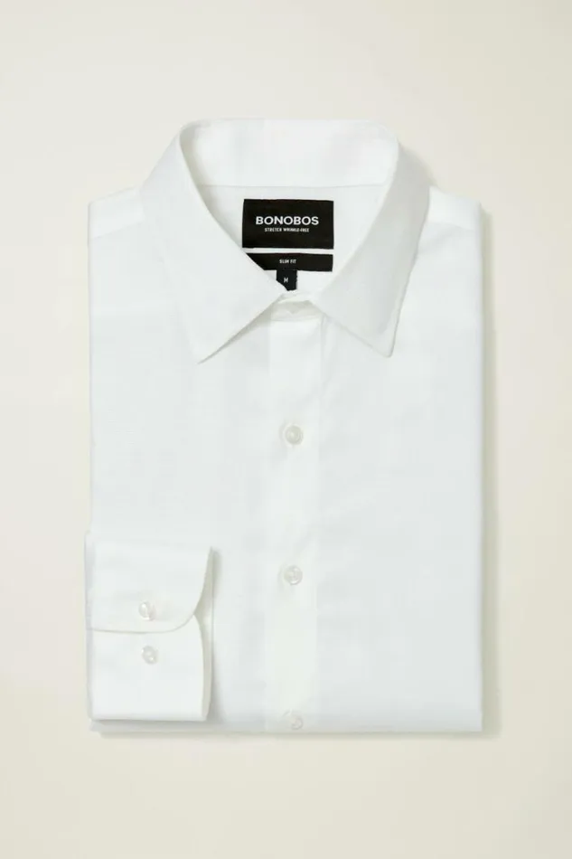Men The Desk To Dinner Shirt White Texture Bonobos Business Casual Shirts
