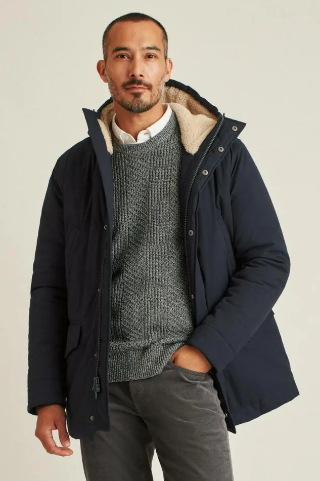 Men The Expedition Parka Navy Bonobos Jackets and Coats