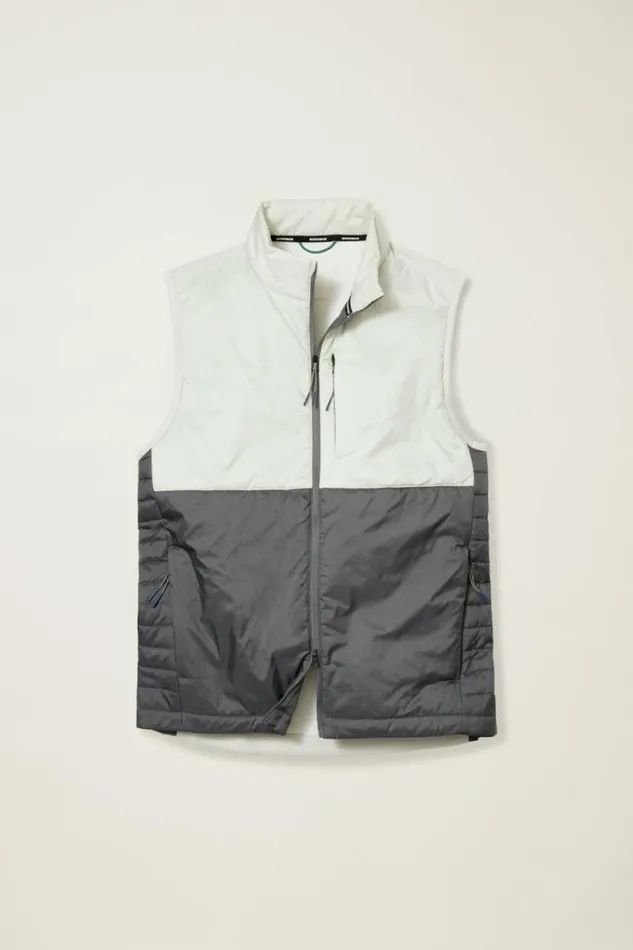 Men The Lightweight Hybrid Vest Lava Smoke Dark Grey And Lunar Rock Grey Bonobos Vests