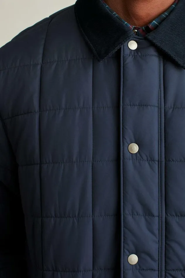 Men The Quilted Barn Jacket Navy Bonobos Jackets and Coats