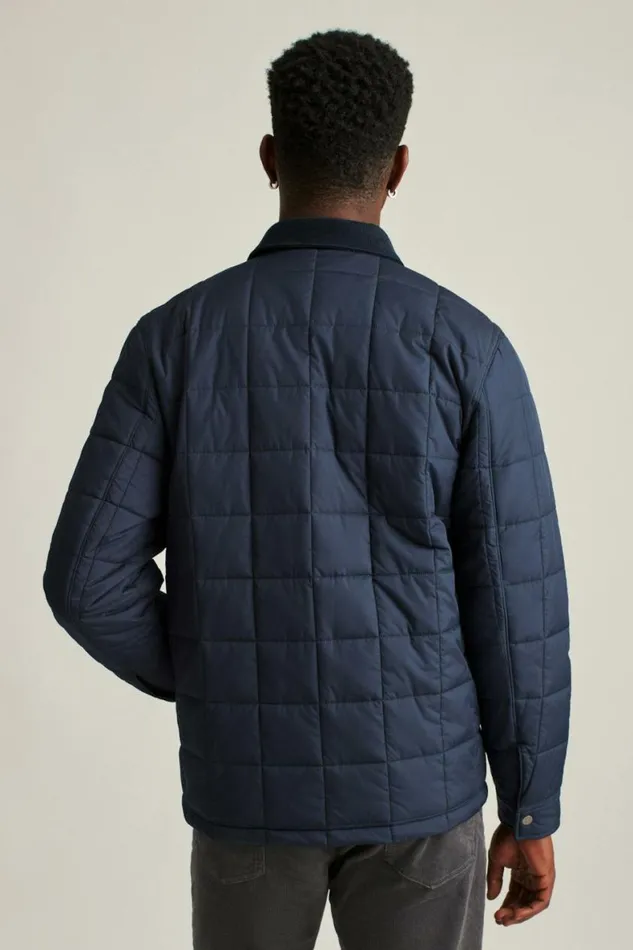 Men The Quilted Barn Jacket Navy Bonobos Jackets and Coats
