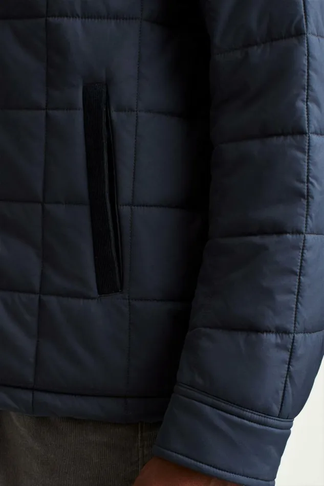 Men The Quilted Barn Jacket Navy Bonobos Jackets and Coats