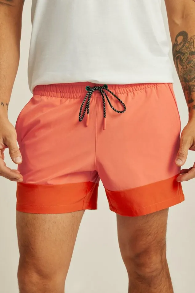Men The Rec Short Coral Color Block Bonobos Casual Shorts